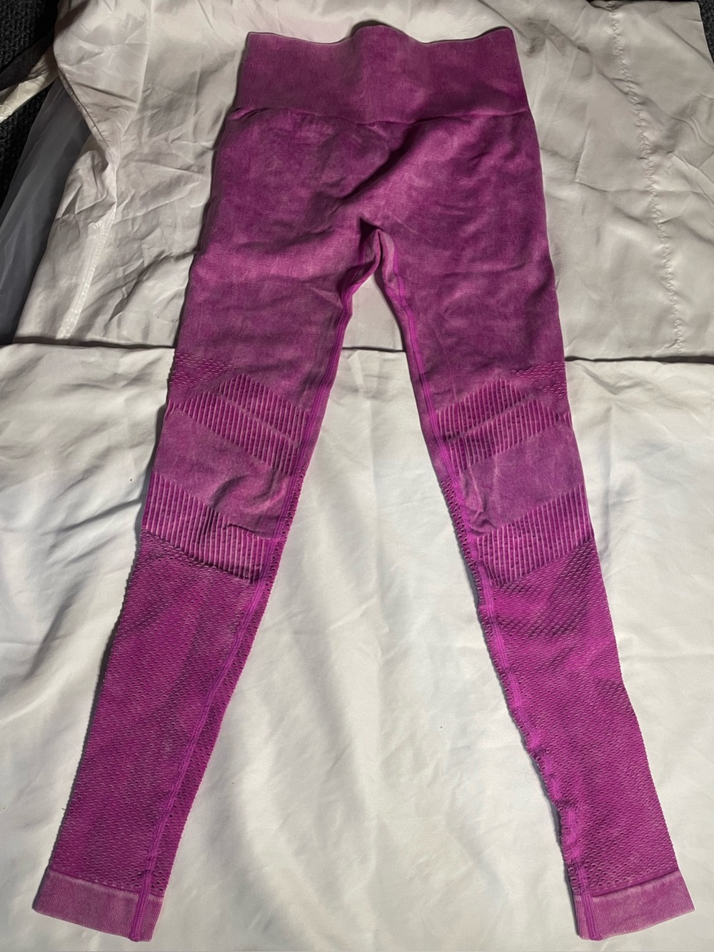 Seamless butt lifter Magenta Ribbed Active Leggings small